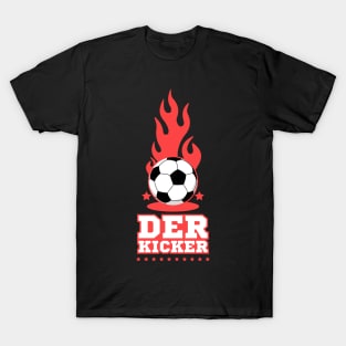 Der Kicker - Schwarz - Fußballer - Fußball Spieler T-Shirt